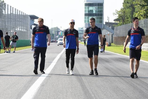 Pierre Gasly ( 10, Red Bull Toro Rosso Honda, in der Mitte) beim Trackwalk, Formel 1, Grosser Preis von Italien, 05.09.2019 Formel 1, Grosser Preis von Italien, 05.09.2019 Monza Copyright: xSchustx Eibner-Pressefotox EP_Schust