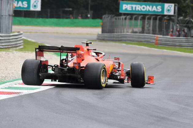 Charles Leclerc ( 16, Scuderia Ferrari Mission Winnow) mit einem Quersteher, Formel 1, Grosser Preis von Italien, 1. Freies Training, 06.09.2019 Formel 1, Grosser Preis von Italien, 1. Freies Training, 06.09.2019 Monza