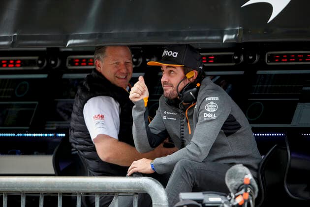 Motorsports: FIA Formula One World Championship, WM, Weltmeisterschaft 2019, Grand Prix of Italy, Zak Brown (USA, McLaren F1 Team), Fernando Alonso (ESP) Monza Italy