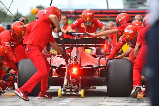 07.09.2019, xekx, Motorsport FIA Formel 1, Großer Preis von Italien - Qualifying emspor, Ferrari Boxenstopp (DFL DFB REGULATIONS PROHIBIT ANY USE OF PHOTOGRAPHS as IMAGE SEQUENCES and or QUASI-VIDEO) Monza