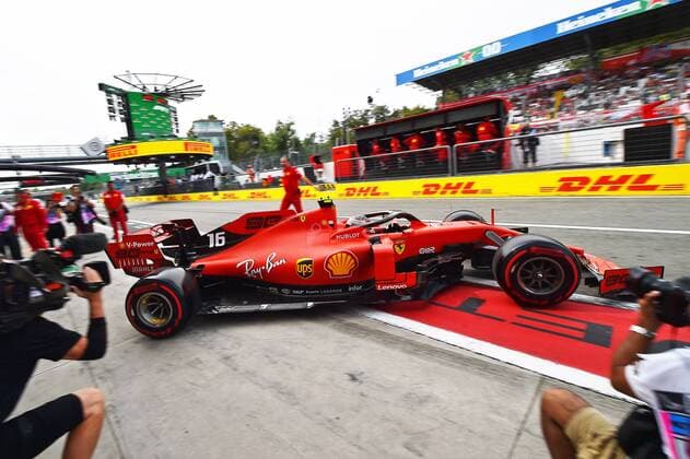 07.09.2019, xekx, Motorsport FIA Formel 1, Großer Preis von Italien - Qualifying emspor, Charles Leclerc (Ferrari) (DFL DFB REGULATIONS PROHIBIT ANY USE OF PHOTOGRAPHS as IMAGE SEQUENCES and or QUASI-VIDEO) Monza