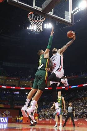 Vincent Poirier (France) BASKET BALL : France vs Lituanie - Championnats du monde - FIBA - Nanjing - 07 09 2019 SebastienMeunier Panoramic 