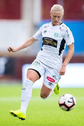 190907 Göteborgs Rebecka Blomqvist under fotbollsmatchen i Damallsvenskan mellan Eskilstuna United och Kopparbergs Göteborg den 7 september 2019 i Eskilstuna. Copyright: KentaxJönsson BB190907KJ045