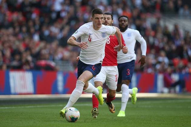 England v Bulgaria UEFA EURO, EM, Europameisterschaft,Fussball 2020 Qualifiers Declan Rice of England, Galin Ivanov of Bulgaria and Danny Rose of England in action during the UEFA Euro 2020 Qualifiers match at Wembley Stadium, London Content Not Available For UK Newspapers Copyright: xPaulxChestertonx FIL-13623-0032