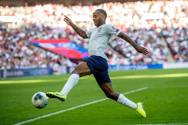 Raheem Sterling of England during the UEFA 2020 European Championship, EM, Europameisterschaft Qualifier match between England and Bulgaria at Wembley Stadium, London, England on 7 September 2019. Copyright: xSalvioxCalabresex 24620011