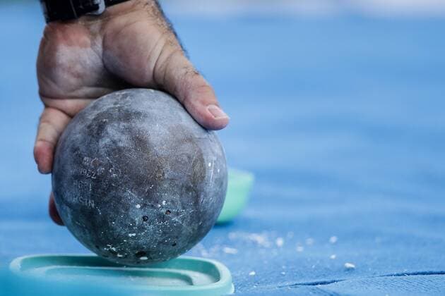 Leichtathletik Shootout Meeting Hesperange 2019 7.9.2019, Leichtathletik Shoot Out, Shootout, Kugelstossen, Bommstoussen, Shot put, Hesperange, Luxembourg, Luxemburg vl: Symbolbild Kugelstossen 