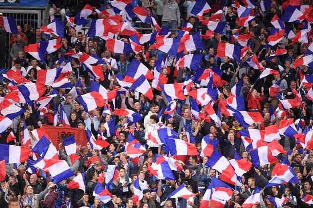 ILLUSTRATION - SUPPORTERS - DRAPEAUX FOOTBALL : France vs Albanie - Qualifications Euro 2020 - 07 09 2019 FEP Panoramic 