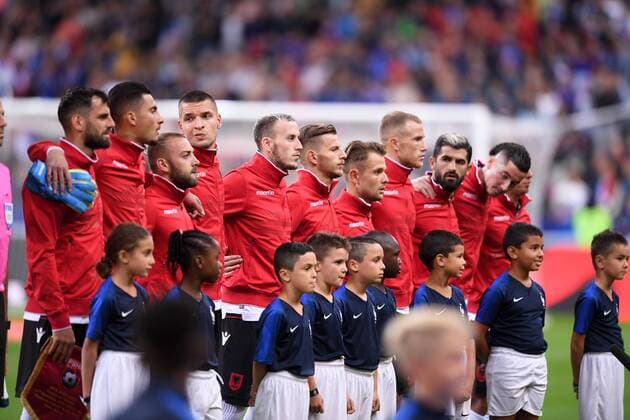 HYMNES - EQUIPE DE FOOTBALL D ALBANIE FOOTBALL : France vs Albanie - Qualifications Euro 2020 - 07 09 2019 FEP Panoramic 