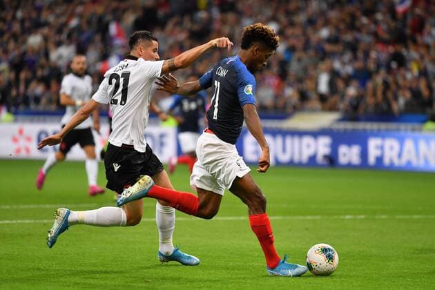 FRANCE ALBANIA EURO 2020 Kingsley Coman 11 during the France-Albania match on 07 September 2019 at the Stade de France for the Euro 2020 qualifications.  JulienxMattiax xLexPictorium LePictorium_0213352