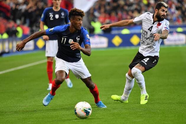 FRANCE ALBANIA EURO 2020 Kingsley Coman 11 during the France-Albania match on 07 September 2019 at the Stade de France for the Euro 2020 qualifications.  JulienxMattiax xLexPictorium LePictorium_0213369