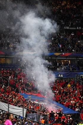 FRANCE ALBANIA EURO 2020 Albanian fans during the match France-Albania, 07 September 2019, at the Stade de France for the qualifications of Euro 2020.  JulienxMattiax xLexPictorium LePictorium_0213380