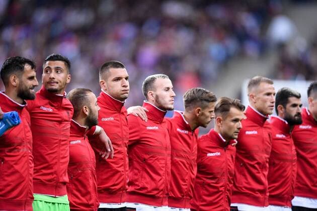 HYMNES - EQUIPE D ALBANIE DE FOOTBALL FOOTBALL : France vs Albanie - Qualifications Euro 2020 - 07 09 2019 FEP Panoramic 