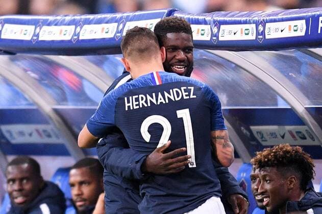 JOIE - FAIR PLAY - 05 SAMUEL UMTITI (FRA) FOOTBALL : France vs Albanie - Qualifications Euro 2020 - 07 09 2019 FEP Panoramic 