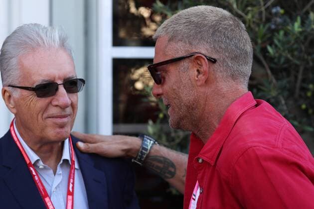 Photo4 LaPresse 08 09 2019 Monza, Italy Grand Prix Formula One Italia 2019 In the pic: Piero Ferrari (ITA) and Lapo Elkann (ITA)  Copyright: xPhoto4 LaPressex