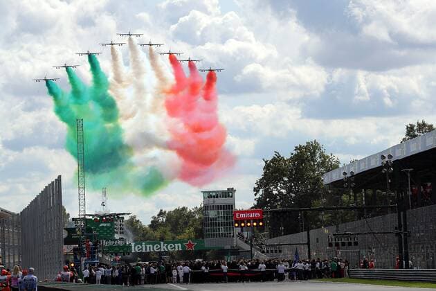 Photo4 LaPresse 08 09 2019 Monza, Italy Grand Prix Formula One Italia 2019 In the pic: Atmosphere Freccie tricolore  Copyright: xPhoto4 LaPressex