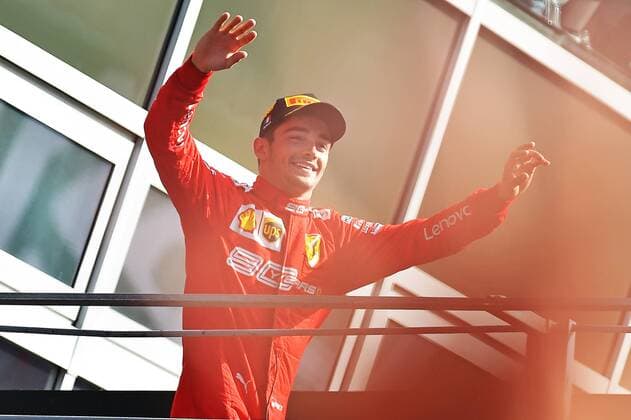 08.09.2019, xekx, Motorsport FIA Formel 1, Großer Preis von Italien - Rennen emspor, 1. Platz, Sieger, Charles Leclerc (Ferrari) (DFL DFB REGULATIONS PROHIBIT ANY USE OF PHOTOGRAPHS as IMAGE SEQUENCES and or QUASI-VIDEO) Monza