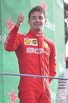 08.09.2019, xekx, Motorsport FIA Formel 1, Großer Preis von Italien - Rennen emspor, 1. Platz, Sieger, Charles Leclerc (Ferrari) (DFL DFB REGULATIONS PROHIBIT ANY USE OF PHOTOGRAPHS as IMAGE SEQUENCES and or QUASI-VIDEO) Monza
