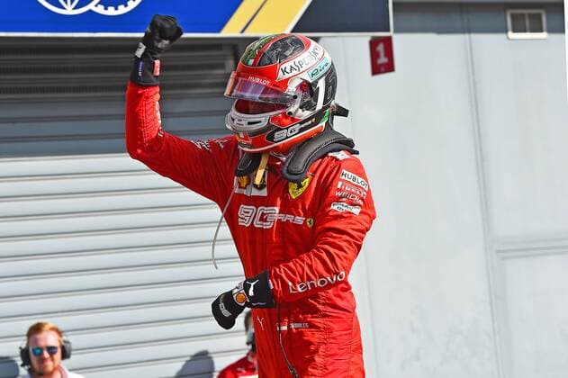 08.09.2019, xekx, Motorsport FIA Formel 1, Großer Preis von Italien - Rennen emspor, 1. Platz, Sieger, Charles Leclerc (Ferrari) (DFL DFB REGULATIONS PROHIBIT ANY USE OF PHOTOGRAPHS as IMAGE SEQUENCES and or QUASI-VIDEO) Monza