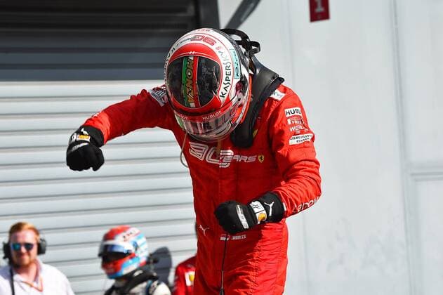 Sport Bilder des Tages 08.09.2019, xekx, Motorsport FIA Formel 1, Großer Preis von Italien - Rennen emspor, 1. Platz, Sieger, Charles Leclerc (Ferrari) (DFL DFB REGULATIONS PROHIBIT ANY USE OF PHOTOGRAPHS as IMAGE SEQUENCES and or QUASI-VIDEO) Monza