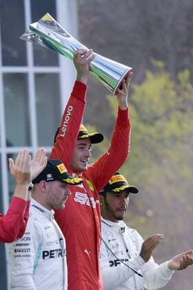 LECLERC Charles F1 Team Scuderia Ferrari mit BOTTAS und HAMILTON Sieger F1 Grand Prix von Italien 2019 in Monza am 08.09. 2019 in Monza
