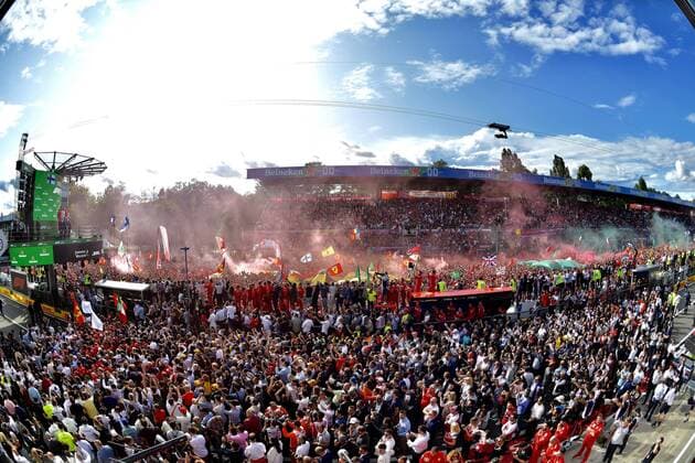 70 Jahre Ferrari, Fans, Impressionen, formula 1 GP, Italien in Monza, 08.09.2019 Photo:mspb Jerry Andre Fans, 70 Jahre Ferrari, Impressionen, formula 1 GP, Italien