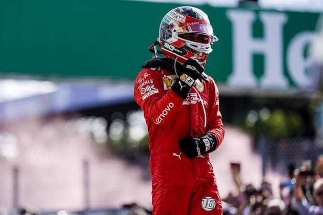 September 8, 2019, Monza, Italy: CHARLES LECLERC of Scuderia Ferrari celebrates after winning the Formula 1 Italian Grand Prix at Autodromo Nazionale Monza in Monza, Italy. 2019 Formula 1 Italian Grand Prix - Leclerc wins - ZUMAg147 20190908_zap_g147_004 Copyright: xJamesxGasperottix