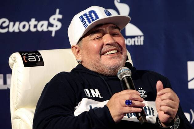 Bilder des Jahres 2019, Sport 09 September Sport Themen der Woche KW36 Diego Armando Maradona speaks during his first press conference, PK, Pressekonferenz as coach of Gimnasia y Esgrima La Plata, in the city of La Plata, Argentina, 08 September 2019. I want to promise you one thing: while I am leading, the whole group will be an example. With all the love you give to the players, you will give them the plus needed to win the games, were the first words said by a visibly excited Maradona. Maradona is presented as coach of Gimnasia y Esgrima La Plata !ACHTUNG: NUR REDAKTIONELLE NUTZUNG!  Copyright: xDemianxAldayx AME5015 20190908-637035791832515150