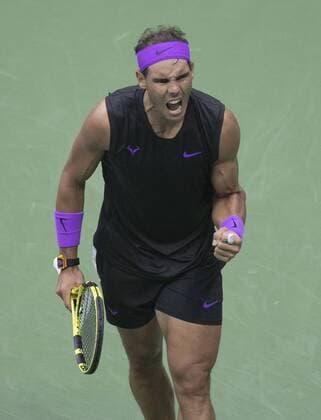 September 8, 2019, Flushing Meadows, New York, United States of America: Rafael Nadal reacts after winning the first set of his Men Singles Finals match against Daniil Medvedev on Day 14 of the 2019 US Open at USTA Billie Jean King National Tennis Center on Sunday September 8, 2019 in the Flushing neighborhood of the Queens borough of New York City. JAVIER ROJAS PI U.S. Open Final - Nadal vs. Medvedev - ZUMAp124 20190908_zaa_p124_040 Copyright: xJavierxRojas Pix