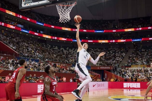 Basketball Shanghai 09.09.2019 FIBA Basketball Weltmeisterschaften World Cup WM Weltmeisterschaft Deutschland (GER) - Kanada (CAN) Robin Benzing (Deutschland, No.12)