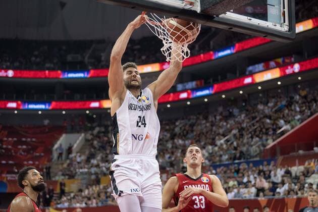 Basketball Shanghai 09.09.2019 FIBA Basketball Weltmeisterschaften World Cup WM Weltmeisterschaft Deutschland (GER) - Kanada (CAN) Maximilian Kleber (Deutschland, No.24) WILTJER Kyle (Kanada, No.33)