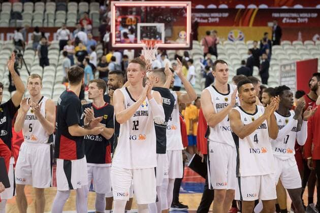 Sport Bilder des Tages Basketball Shanghai 09.09.2019 FIBA Basketball Weltmeisterschaften World Cup WM Weltmeisterschaft Deutschland (GER) - Kanada (CAN) Jubel deutschland