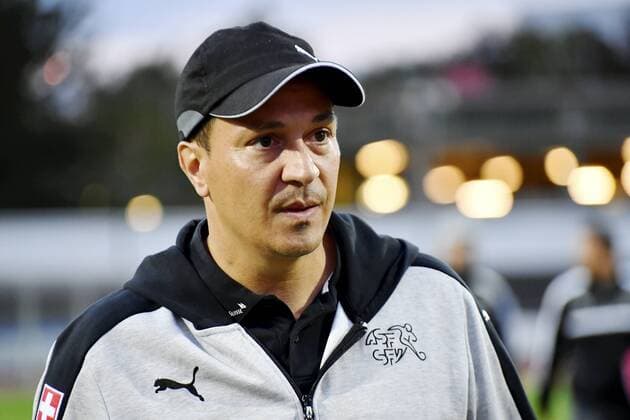 09.09.2019 Basel. Fussball Herren Saison 2019 2020 Laenderspiel U 20 Schweiz - England. Im Bild : Trainer Francesco Gabriele (SUI) Aktion Einzelbild
