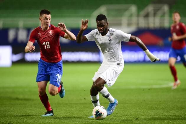 Fußball, U21 Länderspiel, Frankreich - Tschechien Odsonne Edouard (Fra) vs Dominik Janosek (Rep Tcheq) FOOTBALL : France espoirs vs Republique Tcheque - 09 09 2019 JBAutissier Panoramic 