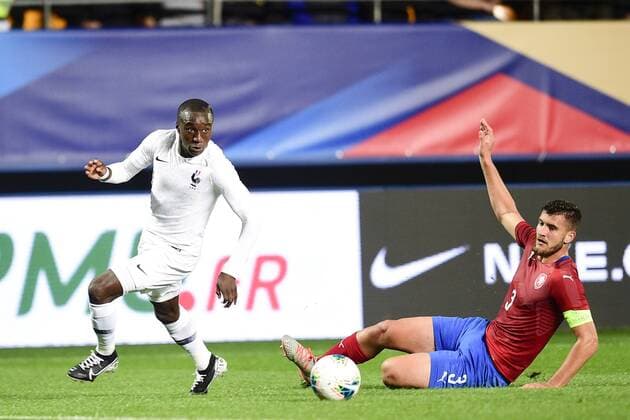 Fußball, U21 Länderspiel, Frankreich - Tschechien Moussa Diaby (Fra) vs Matej Chalus (Rep Tcheq) FOOTBALL : France espoirs vs Republique Tcheque - 09 09 2019 JBAutissier Panoramic 