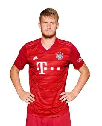 FUSSBALL 1. BUNDESLIGA SAISON 2019 2020 03.09.2018 Fototermin FC Bayern Muenchen: Lars Lukas Mai
