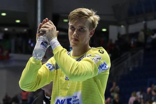 Torwart Tobias Thulin (SC Magdeburg) - Handball Bundesliga Saison 2019-2020 SC Magdeburg vs. THW Kiel in der GETEC Arena in Magdeburg - Einzelbild,Aktion,Handball,MannMänner,Deutschland,07.09.2019