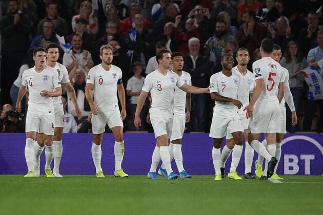 England v Kosovo UEFA EURO, EM, Europameisterschaft,Fussball 2020 Qualifiers Harry Kane of England celebrates scoring his side?s 2nd goal during the UEFA Euro 2020 Qualifiers match at the St Mary s Stadium, Southampton Content Not Available For UK Newspapers Copyright: xPaulxChestertonx FIL-13632-0034