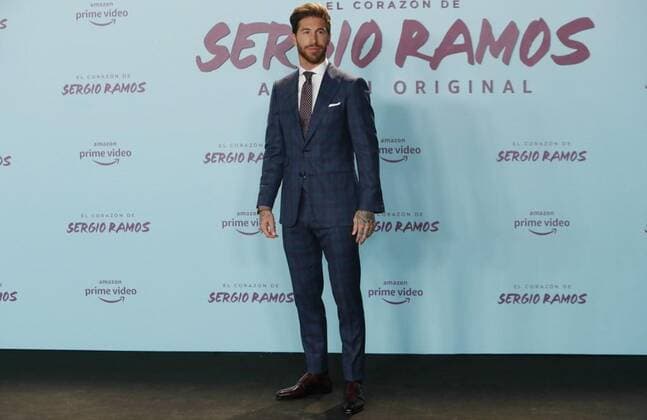 Presentacion del documental de Sergio Ramos en el museo Reina Sofia. Sergio Ramos during the presentation of the documentary about his life at Reina Sofia museum. 