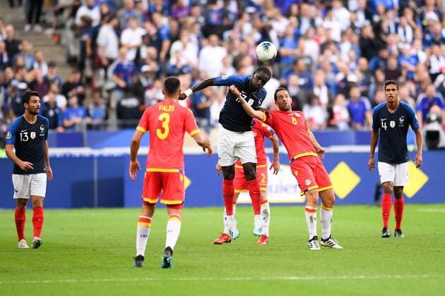 17 MOUSSA SISSOKO (FRA) - 08 MARCIO VIEIRA (AND) FOOTBALL : France vs Andorre - Qualifications Euro 2020 - 10 09 2019 FEP Panoramic 