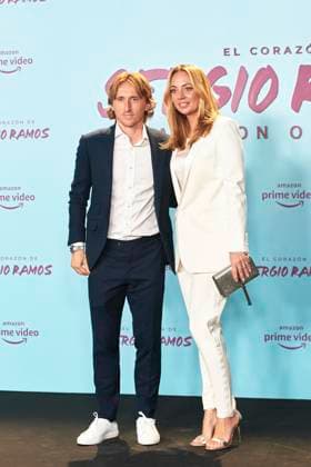 Luka Modric and Vanja Bosnic in the world preview of EL CORAZON DE SERGIO RAMOS, documentary series about the life of the captain of Real Madrid and the Spanish Soccer Team, at the Reina Sofia Museum on September 10, 2019 in Madrid, Spain.  (2019091079)