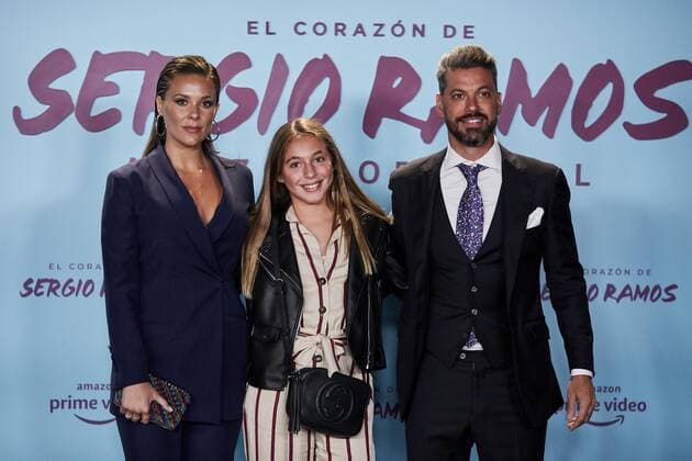 Rene Ramos and Vania Millan attends to El Corazon De Sergio Ramos premiere at Reina Sofia Museum in Madrid, Spain. September 10, 2019.  (201909100059)