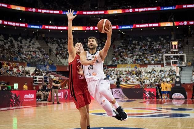 Basketball Shanghai 09.09.2019 FIBA Basketball Weltmeisterschaften World Cup WM Weltmeisterschaft Deutschland (GER) - Kanada (CAN) Maximilian Kleber (Deutschland, No.24) WILTJER Kyle (Kanada, No.33)