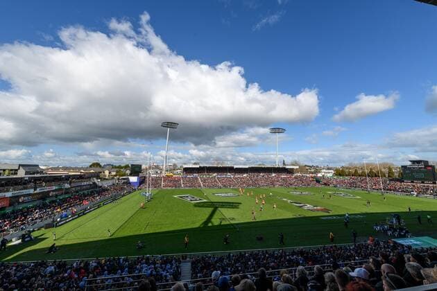 New Zealand vs. Tonga --- Rugby --- International Test --- 07 09 2019 Hamilton, New Zealand - September 7, 2019 - General view of FMG Stadium Waikato during the International Test match between the New Zealand All Blacks and Tonga at FMG Stadium Waikato on September 7, 2019 in Hamilton, New Zealand. *** New Zealand vs. Tonga Rugby International Test 07 09 2019 Hamilton, New Zealand September 7, 2019 General view of FMG Stadium Waikato during the International Test match between the New Zealand All Blacks and Tonga at FMG Stadium Waikato on September 7, 2019 Hamilton, New Zealand
