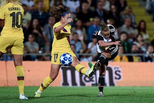 Db Alessandria 11 09 2019 - Champions League Femminile Juventus-Barcellona foto Daniele Buffa Image nella foto: Alexia Putellas-Valentina Cernoia 