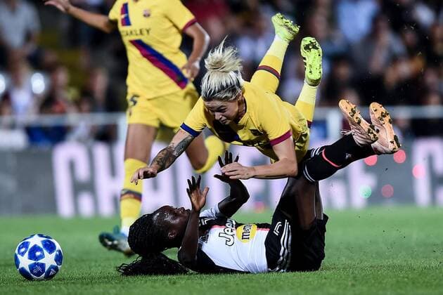 Db Alessandria 11 09 2019 - Champions League Femminile Juventus-Barcellona foto Daniele Buffa Image nella foto: Eniola Aluko-Maria Leon 