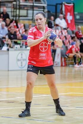 1. Frauen Handball Bundesliga, TSV Bayer 04 Leverkusen - Neckarsulmer SU, Leverkusen, 11.9.2019 Svenja Huber (TSV Bayer 04 Leverkusen), TSV Bayer 04 Leverkusen - Neckarsulmer SU am 11.9.2019 in der Ostermann Arena, Leverkusen Copyright: xBEAUTIFULxSPORTS MarcxJungex