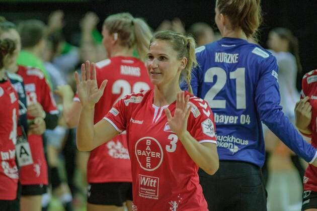 1. Frauen Handball Bundesliga, TSV Bayer 04 Leverkusen - Neckarsulmer SU, Leverkusen, 11.9.2019 Zivile Jurgutyte (TSV Bayer 04 Leverkusen), TSV Bayer 04 Leverkusen - Neckarsulmer SU am 11.9.2019 in der Ostermann Arena, Leverkusen Copyright: xBEAUTIFULxSPORTS MarcxJungex