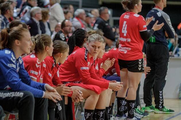 1. Frauen Handball Bundesliga, TSV Bayer 04 Leverkusen - Neckarsulmer SU, Leverkusen, 11.9.2019 Team TSV Bayer 04 Leverkusen, TSV Bayer 04 Leverkusen - Neckarsulmer SU am 11.9.2019 in der Ostermann Arena, Leverkusen Copyright: xBEAUTIFULxSPORTS MarcxJungex