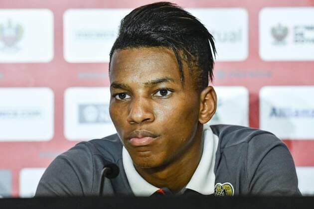 Hicham Boudaoui (OGC Nice) FOOTBALL : Conference de presentation de Hicham Boudaoui - Nice - 12 09 2019 NorbertScanella PanoramiC 