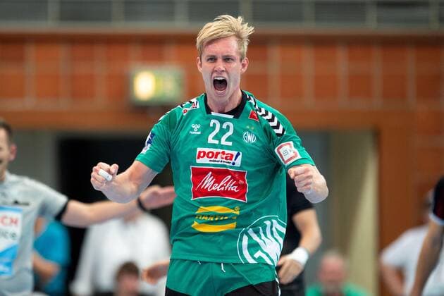 Minden, Deutschland 12.09.2019: 1. Handball-Bundesliga - 2019 2020 - GWD Minden vs. Die Eulen Ludwigshafen Marian Michalczik (Minden) Minden Nordrhein-Westfalen Deutschland Kampa Halle